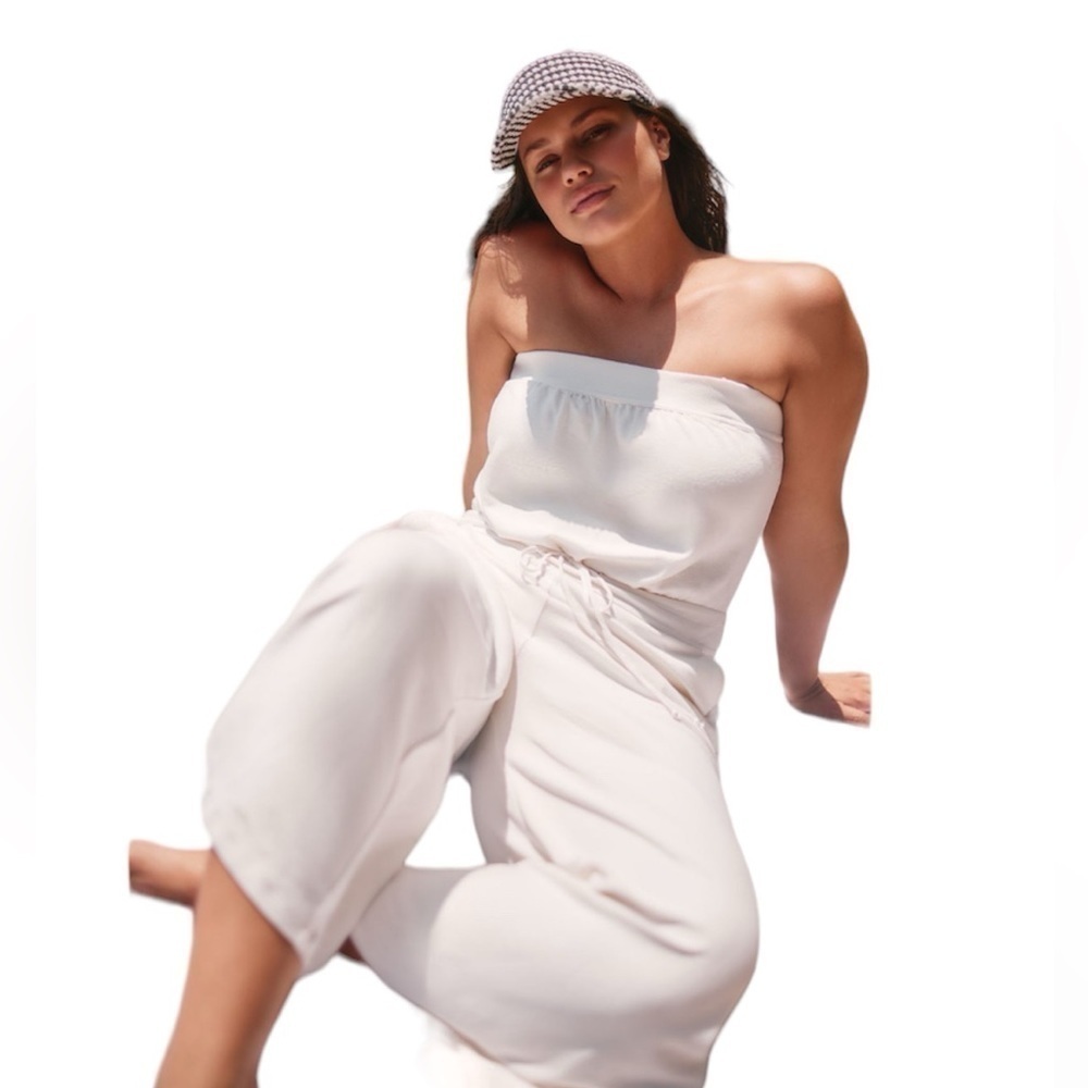 Anthropologie  Strapless Wide-Leg Jumpsuit